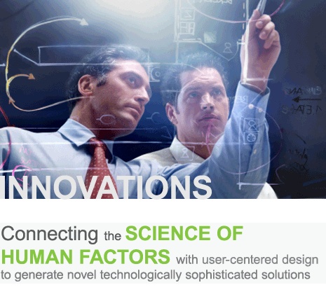 Connecting the science of human factors with user-centered design to generate novel, technologically sophisticated solutions